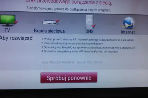 TV LG: Jak podłączyć internet (Wi-Fi/LAN) i naprawić błędy?