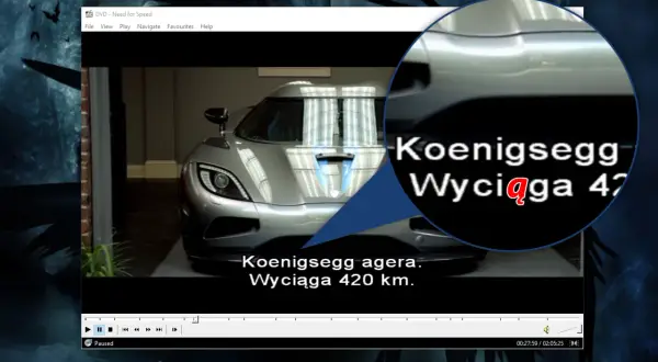 Media Player Classic: Napisy włącz, napraw "krzaczki", synchronizuj