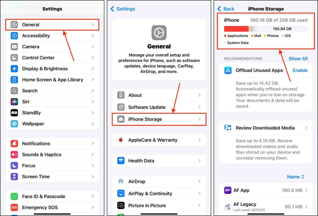 iPhone pamięć lokalna vs iCloud